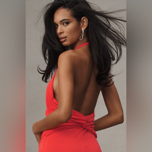 ✨ Anthropologie Slinky Knit Halter Dress Sz XL - Picture 6 of 9